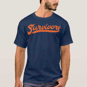 Leukaemia Cancer Awareness Survivor Orange Ribbon T-Shirt