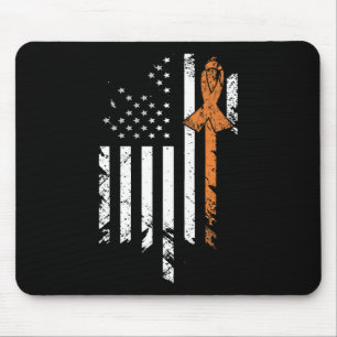 Leukaemia Cancer Awareness Vintage Us American Fla Mouse Mat