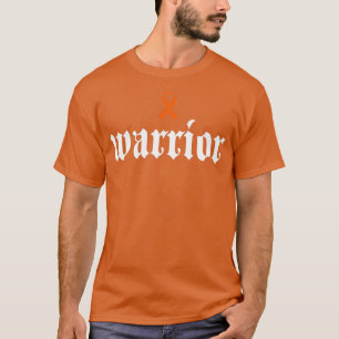 Leukaemia Cancer Awareness Warrior Orange Ribbon G T-Shirt