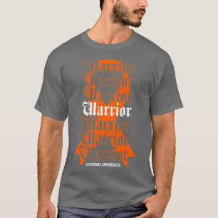 Leukaemia Cancer Awareness Warrior Orange Ribbon G T-Shirt