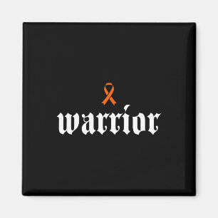 Leukaemia cancer awareness warrior orange ribbon magnet