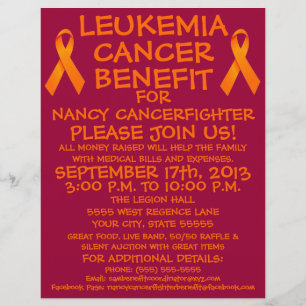 Leukaemia Cancer Benefit Flyer
