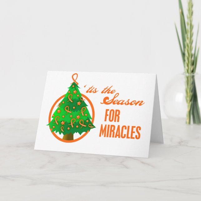 Leukaemia  Cancer Christmas Miracles Holiday Card (Front)