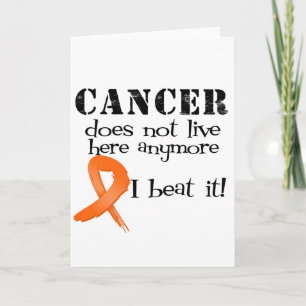Leukaemia Cancer Does Not Live Here Anymore Card