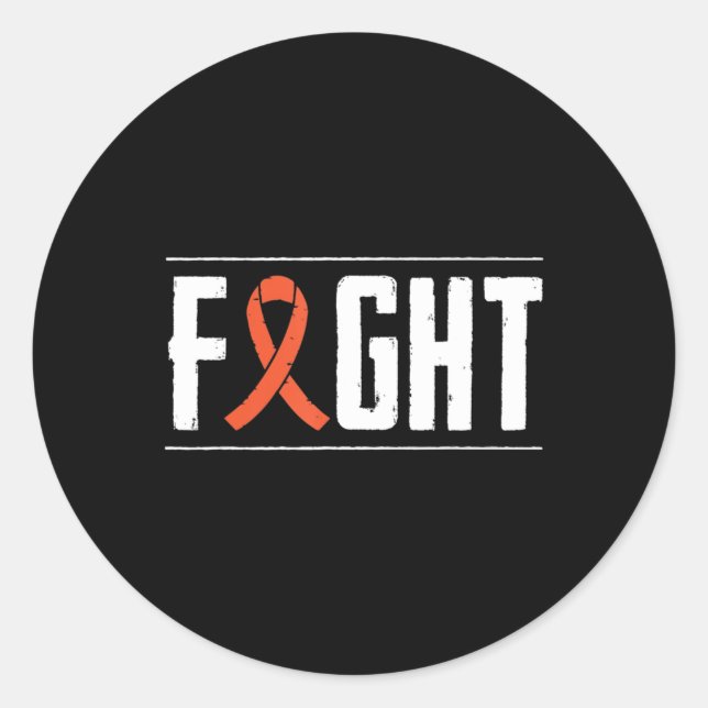 Leukaemia Cancer Fight Cancer Ribbon 9 Classic Round Sticker (Front)