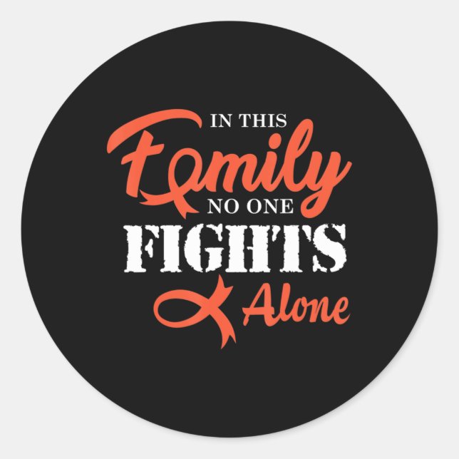 Leukaemia Cancer Fight Cancer Ribbon  Classic Round Sticker (Front)