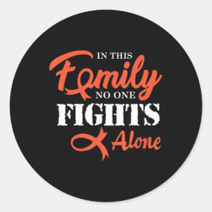 Leukaemia Cancer Fight Cancer Ribbon  Classic Round Sticker