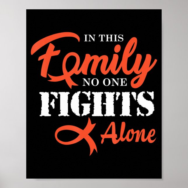 Leukaemia Cancer Fight Cancer Ribbon  Poster (Front)