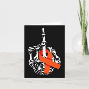 Leukaemia Cancer Middle Finger Leukaemia Cancer Aw Card