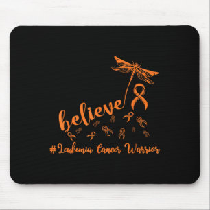 Leukaemia Cancer Warrior Dragonfly Believe Hope  Mouse Mat
