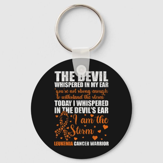 Leukaemia Cancer Warrior  Key Ring (Front)