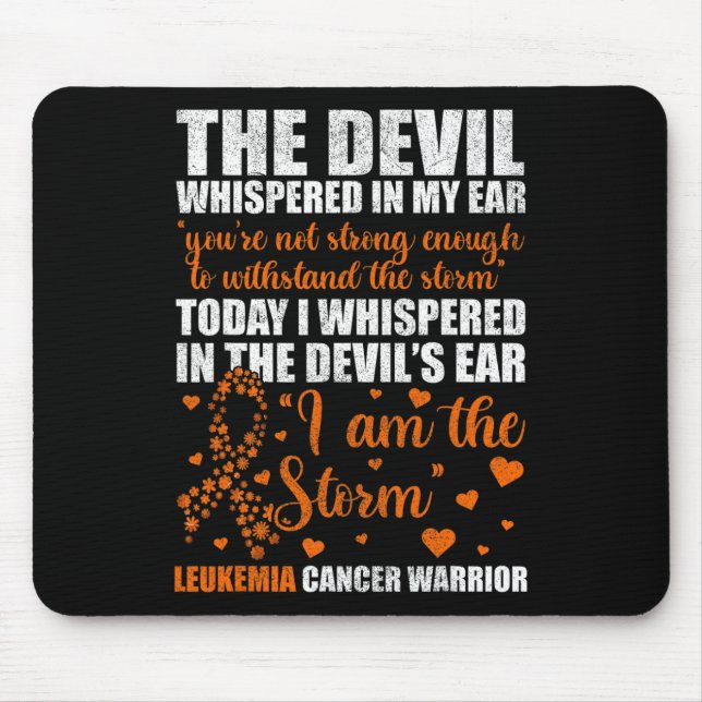 Leukaemia Cancer Warrior  Mouse Mat (Front)