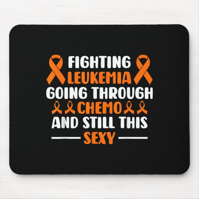 Leukaemia chemo fighter still awareness  mouse mat (Front)