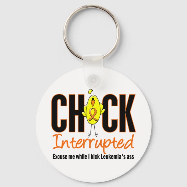 Leukaemia Chick Interrupted Key Ring (Front)