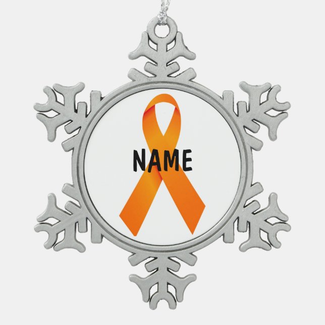 Leukaemia Christmas Ribbon Ornament (Front)