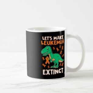 Leukaemia Dinosaur Orange Ribbon Haematologist Rep Coffee Mug