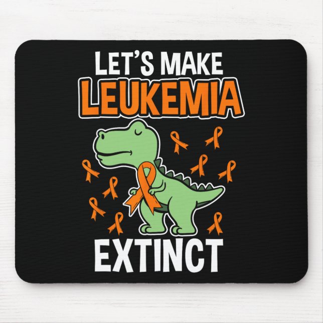 Leukaemia Dinosaur Orange Ribbon Haematologist Rep Mouse Mat (Front)