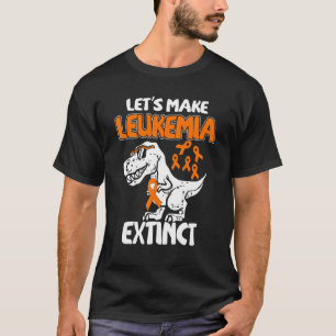 Leukaemia Dinosaur Orange Ribbon Haematologist Rep T-Shirt