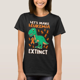 Leukaemia Dinosaur Orange Ribbon Haematologist Rep T-Shirt