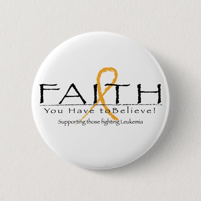 Leukaemia faith-ribbon button (Front)