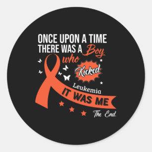 Leukaemia Fight Cancer Ribbon 11 Classic Round Sticker