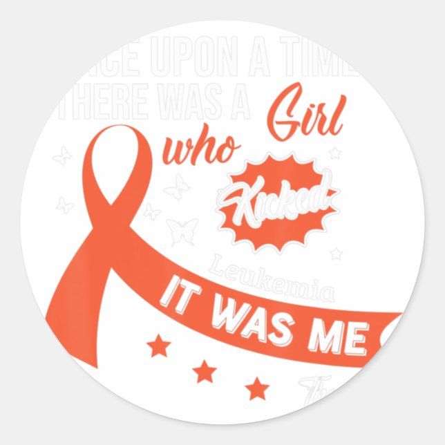 Leukaemia Fight Cancer Ribbon 1 Classic Round Sticker (Front)
