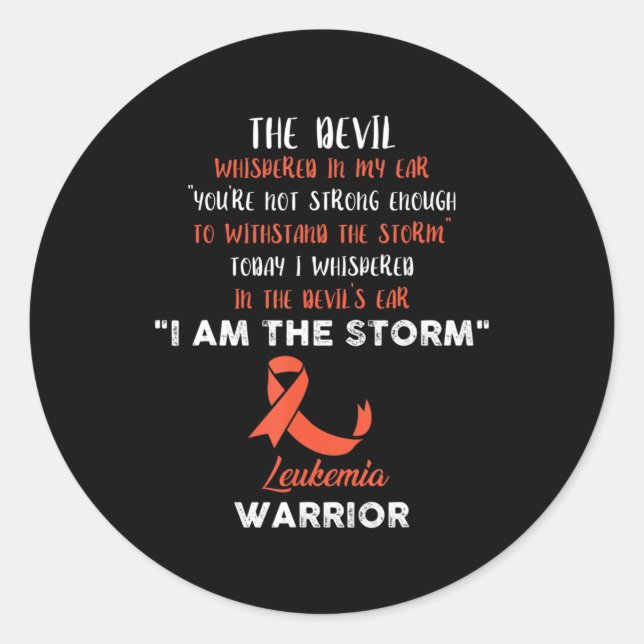 Leukaemia Fight Cancer Ribbon 4 Classic Round Sticker (Front)