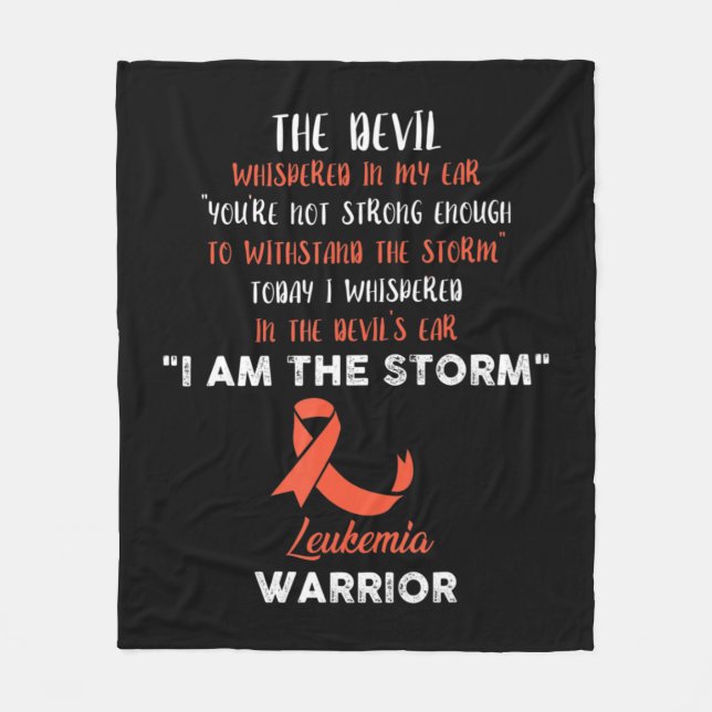 Leukaemia Fight Cancer Ribbon 4 Fleece Blanket (Front)