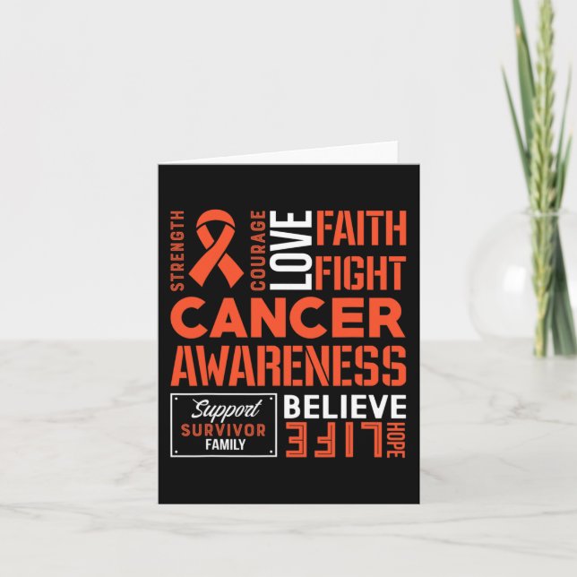 Leukaemia Fight Cancer Ribbon 5 Card (Front)