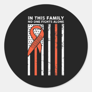 Leukaemia Fight Cancer Ribbon 6 Classic Round Sticker