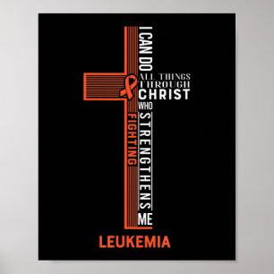 Leukaemia Fight Cancer Ribbon 7 Poster