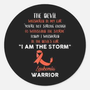 Leukaemia Fight Cancer Ribbon 8 Classic Round Sticker