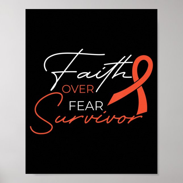 Leukaemia Fight Cancer Ribbon  Poster (Front)