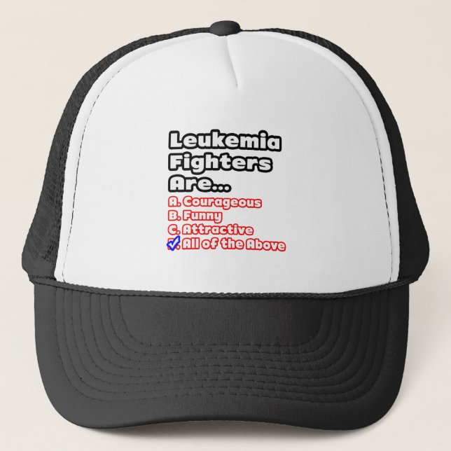 Leukaemia Fighter Quiz Trucker Hat (Front)