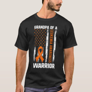 Leukaemia Grandkids Grandpa Of A Warrior American T-Shirt