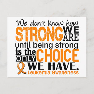 Leukaemia How Strong We Are Postcard