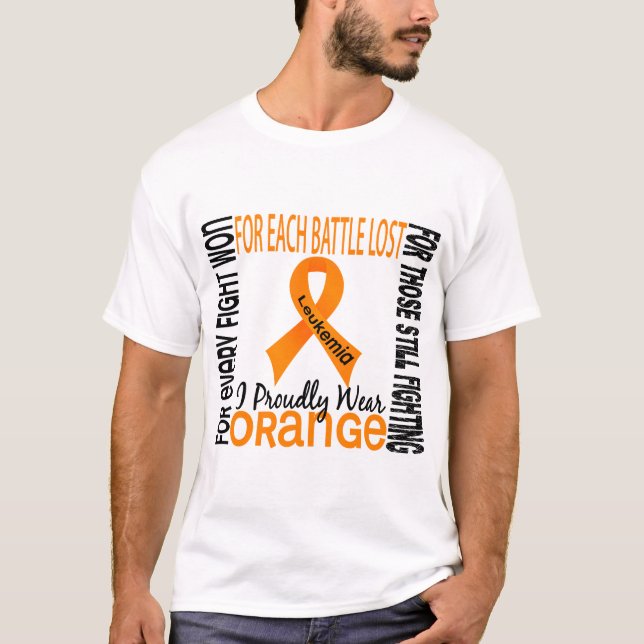 Leukaemia I Proudly Wear Orange 2 T-Shirt (Front)