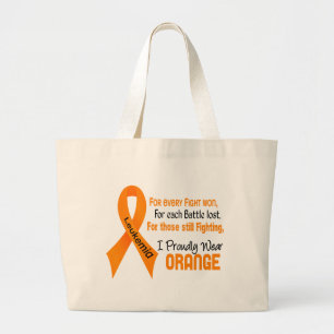 Leukaemia I Proudly Wear Orange Large Tote Bag
