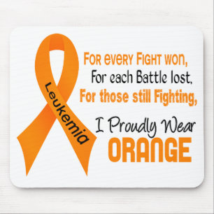 Leukaemia I Proudly Wear Orange Mouse Mat