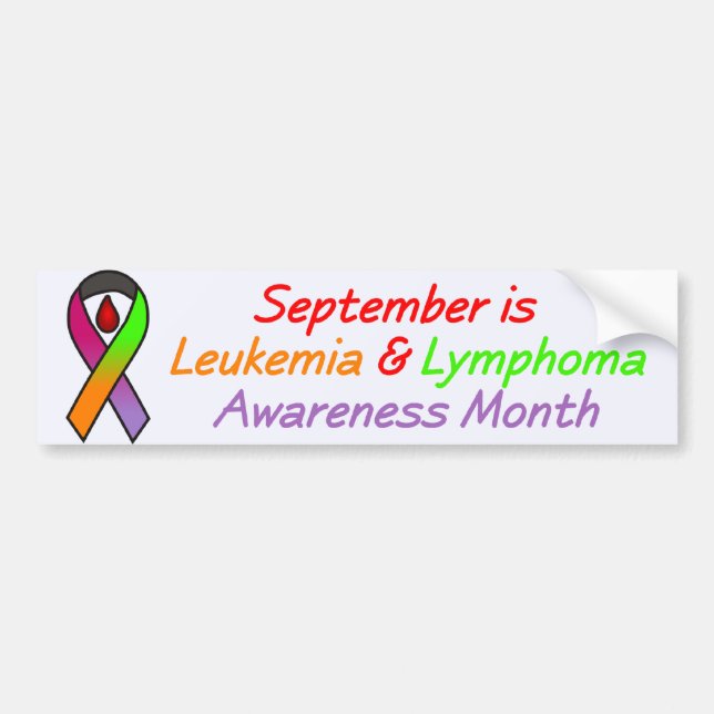 Leukaemia & Lymphoma Awareness Month Bumper Bumper Sticker (Front)