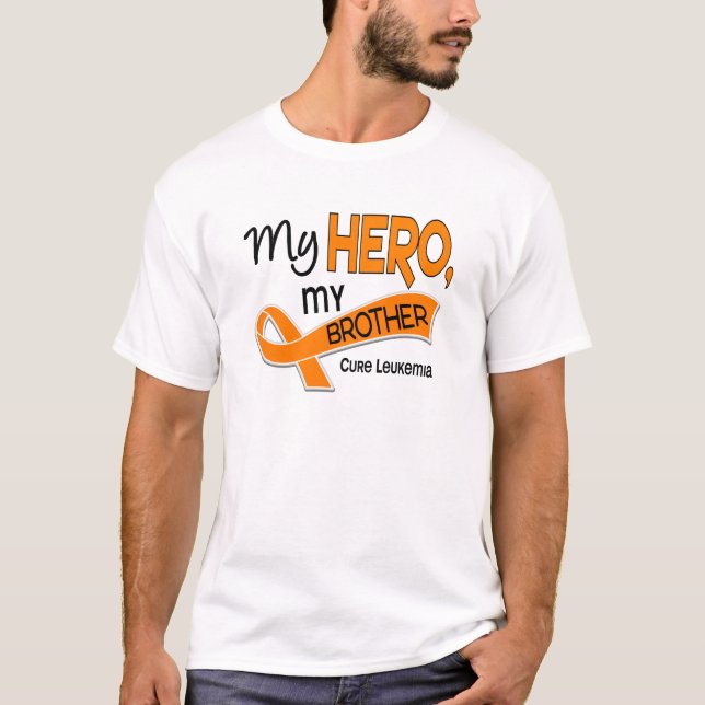 Leukaemia MY HERO MY BROTHER 42 T-Shirt (Front)