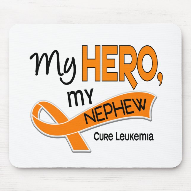Leukaemia MY HERO MY NEPHEW 42 Mouse Mat (Front)