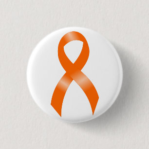 Leukaemia Orange Ribbon 3 Cm Round Badge