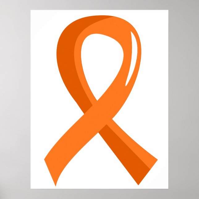 Leukaemia Orange Ribbon 3 Poster (Front)