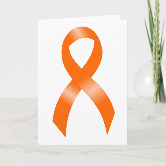 Leukaemia Orange Ribbon Card (Front)