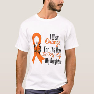 Leukaemia Orange Ribbon Hero My Daughter T-Shirt