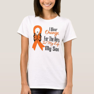 Leukaemia Orange Ribbon Hero My Son T-Shirt