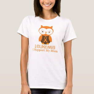 Leukaemia Orange Ribbon Owl  Mum T-Shirt
