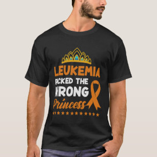 Leukaemia Picked The Wrong Princess Kids Cancer Aw T-Shirt