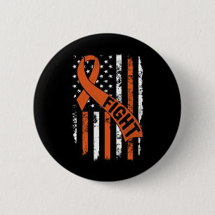 Leukaemia Ribbon Fight American Flag Leukaemia Awa 6 Cm Round Badge